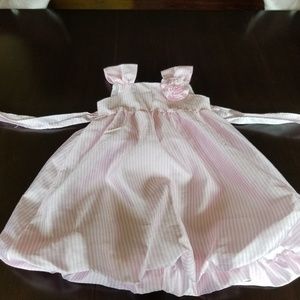 Striped pink n white girls dress